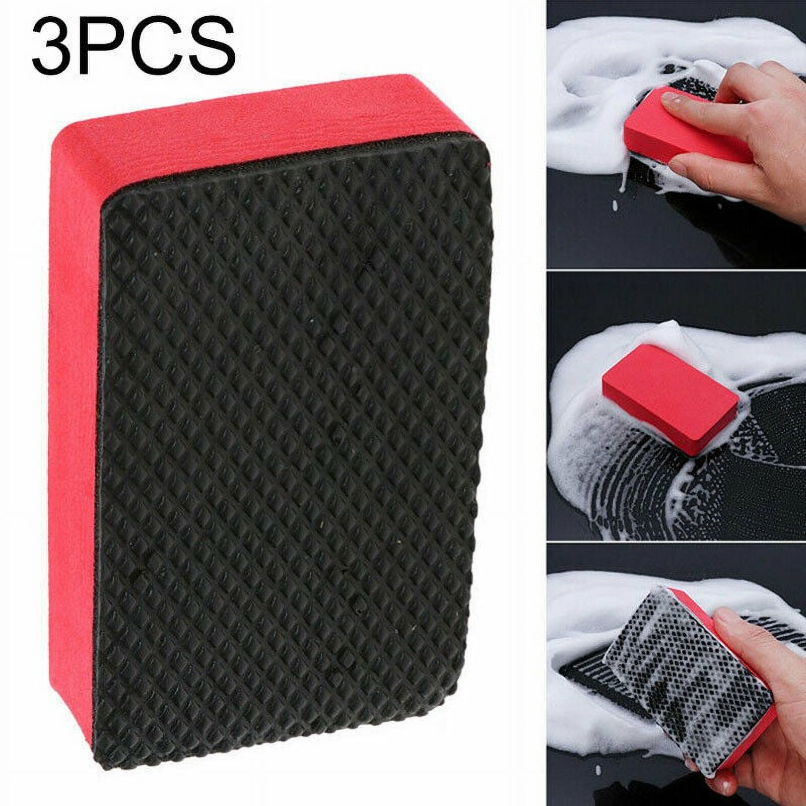 3x Car Clay Bar Sponge Block Wash Cleaner Cleaning Eraser Wax Polish Pads